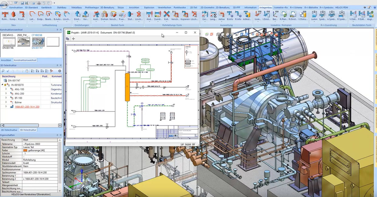 Rohrleitungsbau – Aufstellungsplan mit allen Leitungssystemen