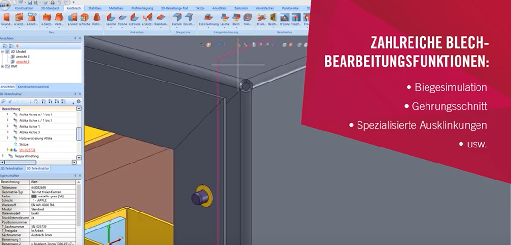 Beschleunigen Sie Ihre Blechbearbeitung mit spezialisierter CAD-Software