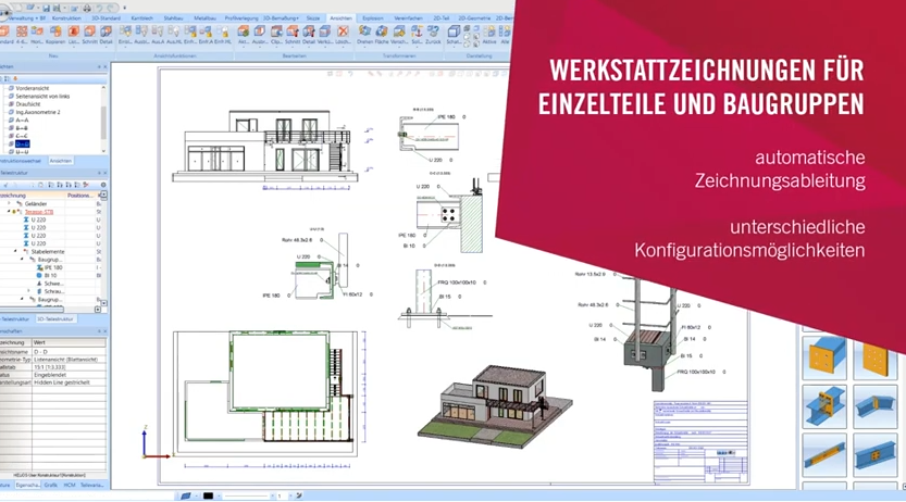 Werkstattzeichnungen und Stücklisten