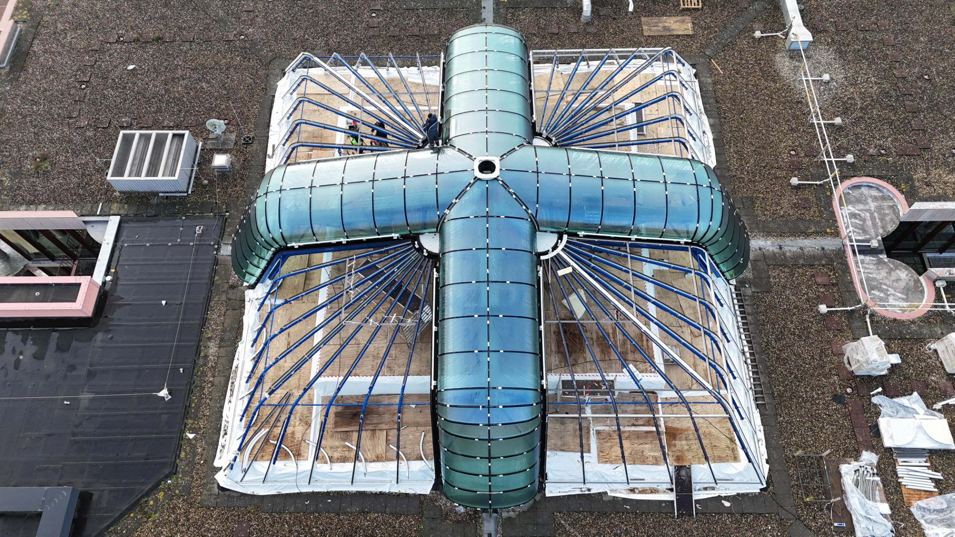 Bovenkant Dak universiteit Leiden